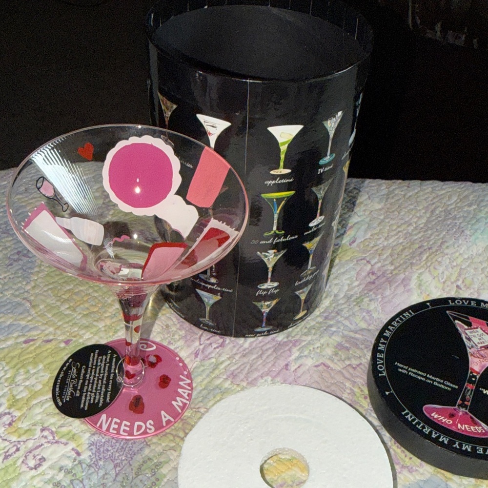 Lolita Martini Glass Box with Vibrant Designs